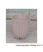 MACETERO RAYAS BLANCO CON DRENAJE 14.5 X 17