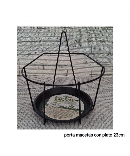 PORTA MECETAS CON PLATO (23CM)