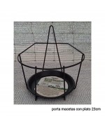 PORTA MECETAS CON PLATO (23CM)
