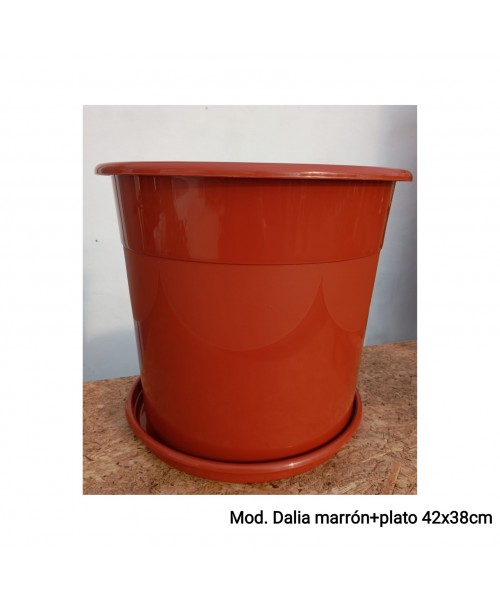 MOD. DALIA MARRON + PLATO (42 x 38 CM)