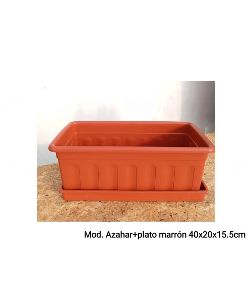 MOD. AZAHA + PLATO MARRON  (40 x 20 x 15.5cm)