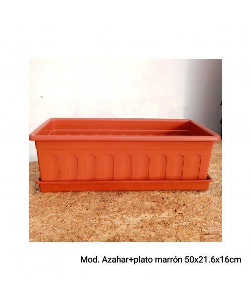 MOD. AZAHAR + PLATO MARRON (50 x 21.6 x 16 cm)